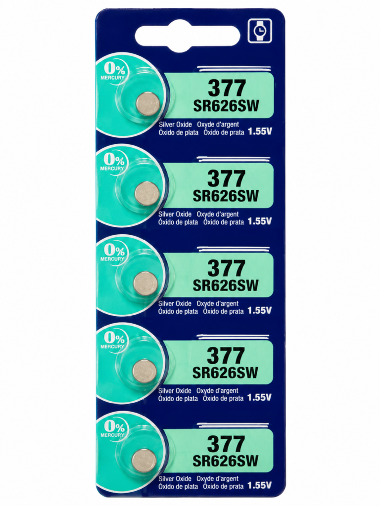 Xin Huang 377 SR626SW 1.55V Silver Oxide Watch Button Cell Lithium Battery - 5 Pcs