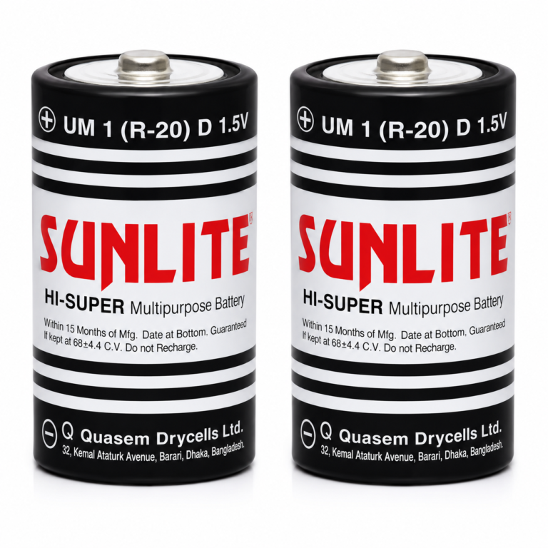 Sunlight R20 D Size 1.5V Battery Multipurpose Use - 2Pcs