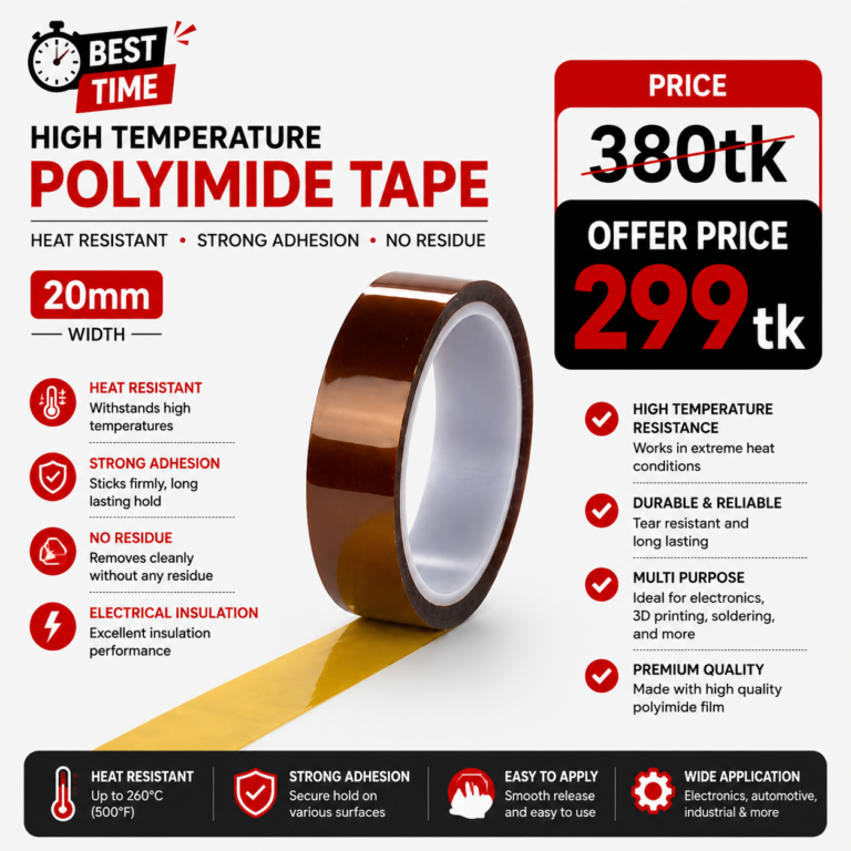 20mm Heat Resistant Kapton Tape 20mm Polyimide Reflective Tape High Temperature Adhesive Polyimide Faucet Electronic Industry