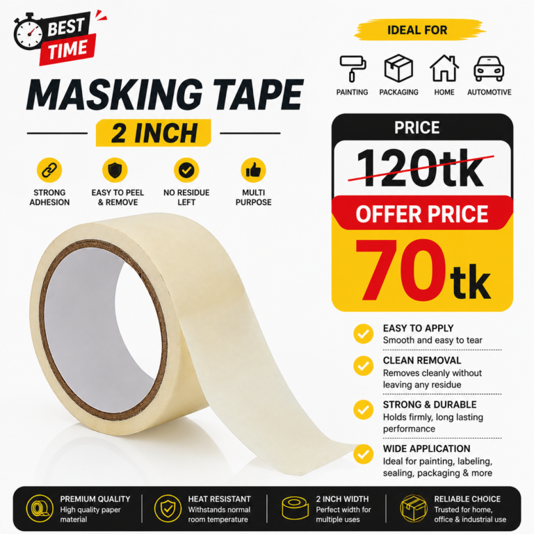 Masking Tapes 2Inchi Width 50mm Length 10 Meter Multi Purpose Masking Tape
