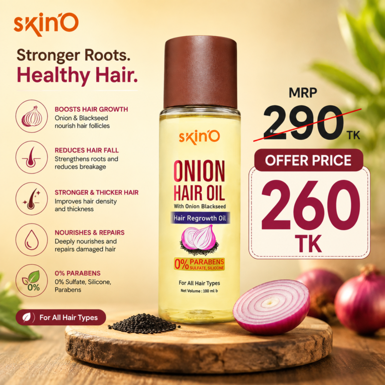 skinO Onion Hair Oil With Onion Blackseed Hair Regrowth Oil 100ml