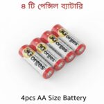 Dry Battery 1.5V AA 3G orges (4 Pcs) Pencil Battery Size