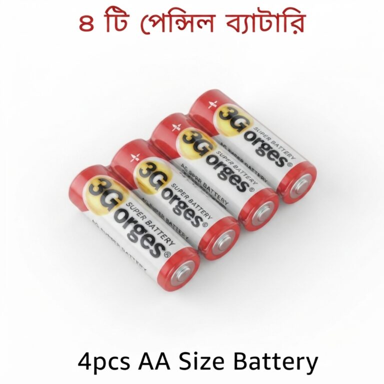 Dry Battery 1.5V AA 3G orges (4 Pcs) Pencil Battery Size