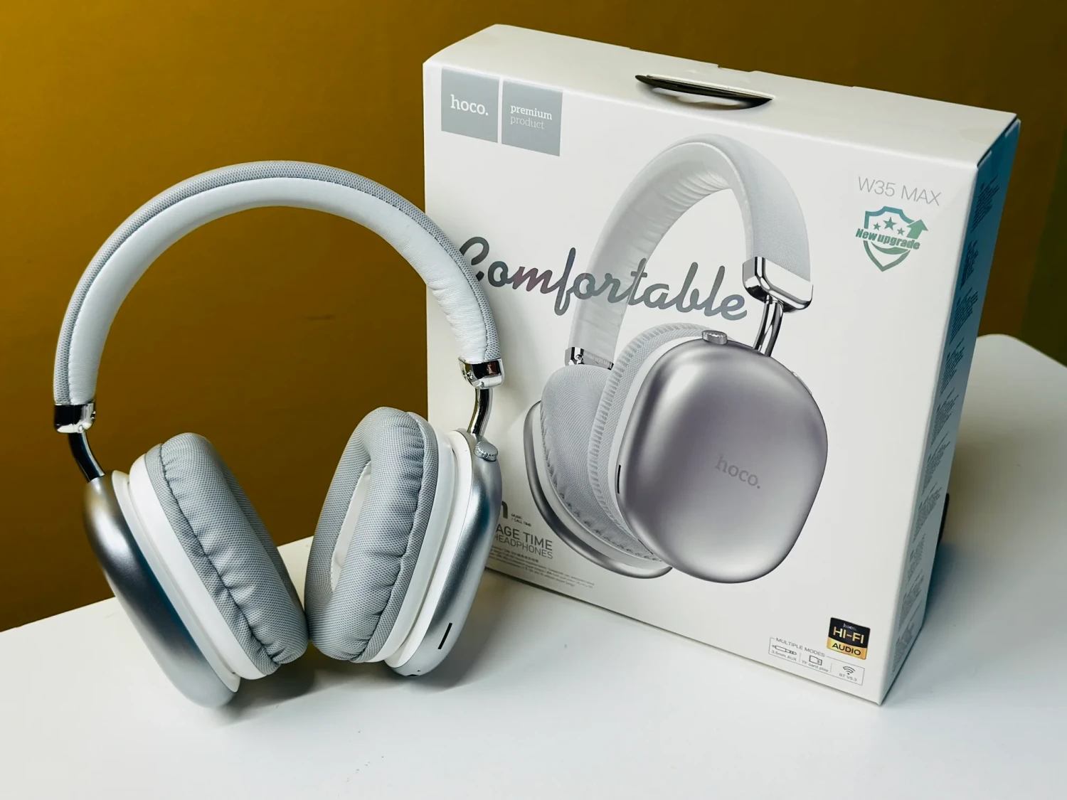 Hoco W35 Max Wireless Headphone- Silver Color Hoco W35 Max Wireless Headphone- Silver Color