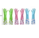Long Silicone Kitchen Gloves with Inner Foam Padding, Thick, Waterproof and Non-Slip Hand Protection