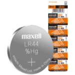 Maxell LR44 Alkaline Button Cell Batteries, 1.5V, 10-Pack