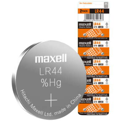 Maxell LR44 Alkaline Button Cell Batteries, 1.5V, 10-Pack