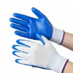 Nylon Rubber Coated Safety Hand Gloves For Industrial Household Bike Riding Hand Gloves 1 Pair