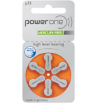 Powerone Accu Plus P13 Hearing Aid Battery, Six Batteries Each Pack