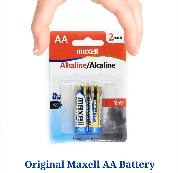 Maxell Alkaline Battery Size AA 2 pcs