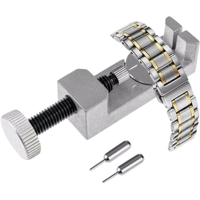 Watch Band Link Remover With 2 Extra Punch Pins, For Watch Strap Adjustment And Watch Repair Watch Band Holder Block Strap Link Remover Adjuster Repair Tool Watchmaker PIN2
