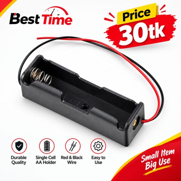 18650 AA Battery Case Holder 1 cell