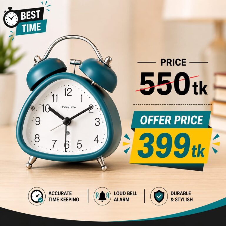Unique Triangular Design Analog Alarm Clock - Accurate Time