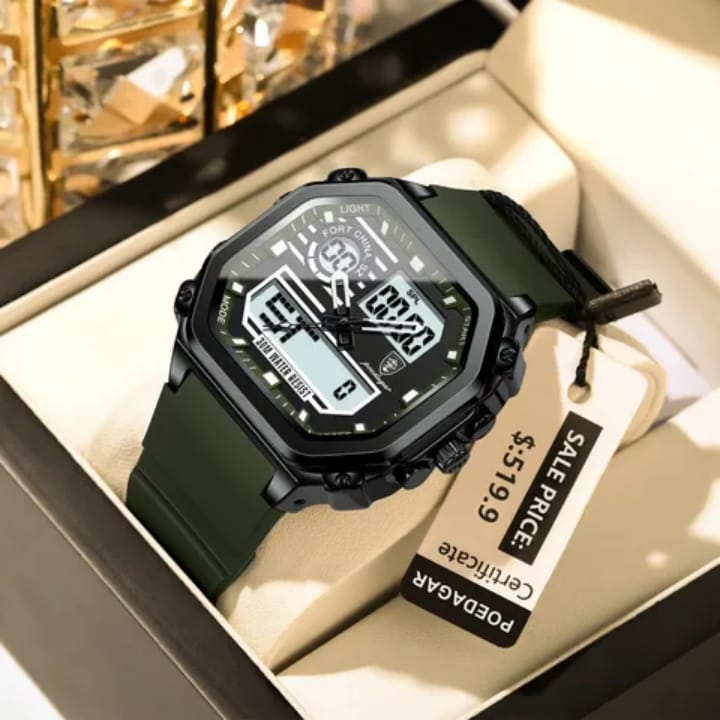 Poedagar 993 Dual Display Men's Watch