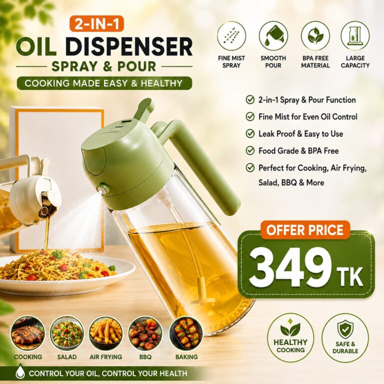 2 in1 Oil Sprayer and Oil Dispenser Bottle 400ml