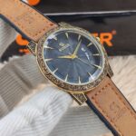 SOBER Vintage Luxury Men’s Watch – Ornate Gold-Tone Case with Premium Brown Strap