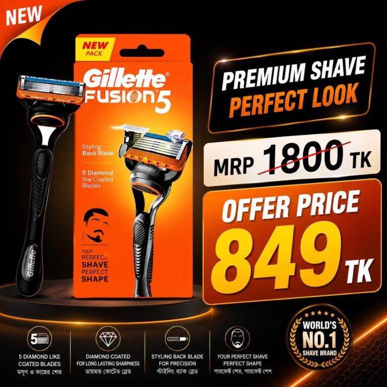Gillette Fusion5 Men's Razor (New Pack) – Premium Shave & Perfect Look