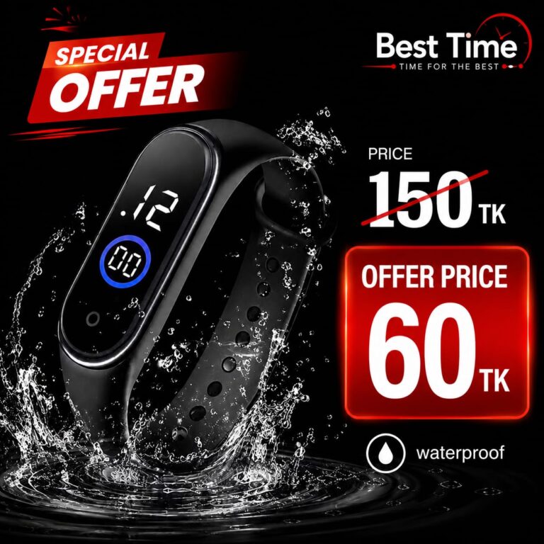 Digital Adjustable Silicone Strap Waterproof Sports Wrist Electronic Smart Watch For Kids