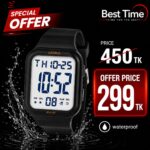 Lasika W-F157 Digital Sports Watch for Men Apple Watch Electronic Waterproof Wristwatch Stopwatch Alarm