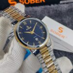 SOBER Premium Two-Tone Men’s Watch – Black Dial with Gold & Silver Stainless Steel Bracelet