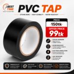 PVC Tape 2 Inch Black Bangladeshi Electrical PVC Insulating Tape Width 2 Inch 50mm 5m Length PVC Insulation Tape For Insulating Reinforcing Cables