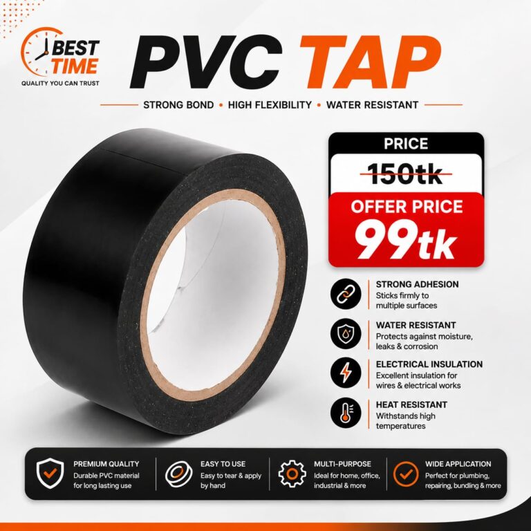 PVC Tape 2 Inch Black Bangladeshi Electrical PVC Insulating Tape Width 2 Inch 50mm 5m Length PVC Insulation Tape For Insulating Reinforcing Cables