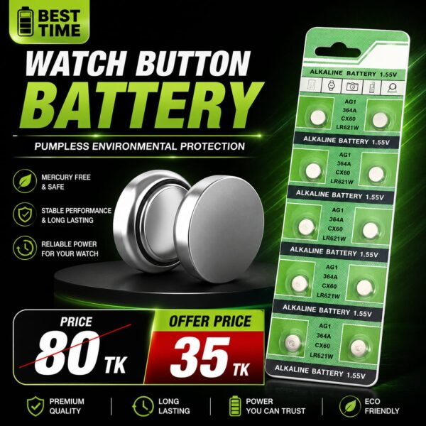 Better Quality 10 Pcs Hand Watch Battery For Dial Watch - Model - AG4, 377, SR626, SR626W
