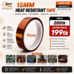 Heat Resistant Kapton Tape 15mm Polyimide Reflective Tape High Temperature Adhesive Polyimide Faucet Electronic Industry
