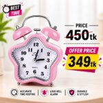 Star Shape Cute Design Analog Alarm Clock - Accurate Time