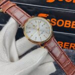 SOBER Premium Classic Men’s Watch – Gold-Tone Case with Elegant White Dial