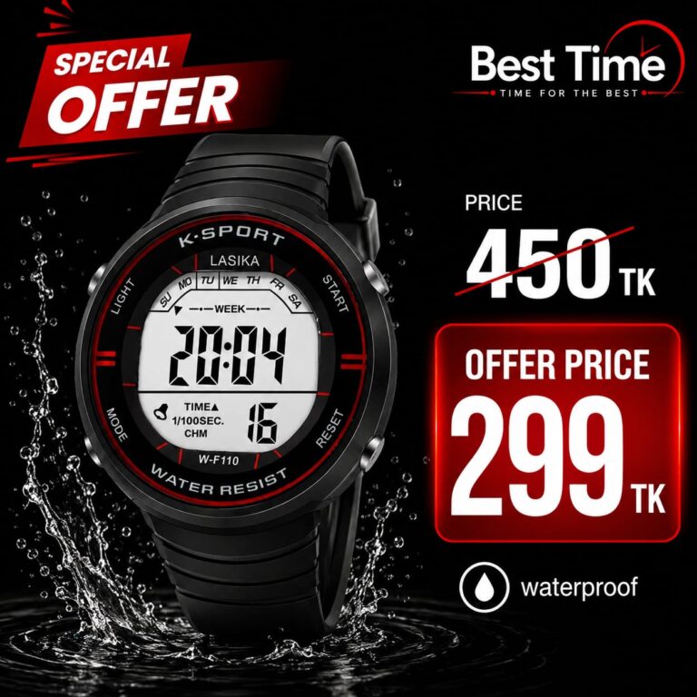 LASIKA W-F110 Water Resistance/ Waterproof Silicon Digital Watch for Men