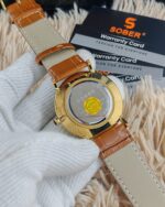 SOBER Classic Luxury Men’s Watch – Elegant White Dial with Premium Leather Strap