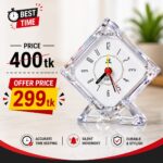 Be Chanda Alarm Table Clock Be White