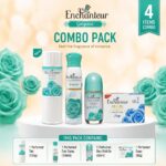 Enchanteur Gorgeous 4 Items Combo Pack – Perfumed Talc, Deo Spray, Deo Roll-On & Perfumed Soap