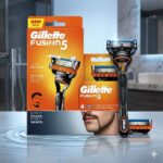 Gillette Fusion5 Razor for Men With Extra 4 Razor Blade Refills Combo