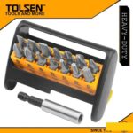 TOLSEN 20365 15Pcs Magnetic Screwdriver Bit Set ( Phillips & Flat ) For Drill