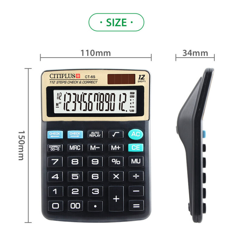 CITIPLUS Check And Correct Series Electronic Calculator - CT-6S