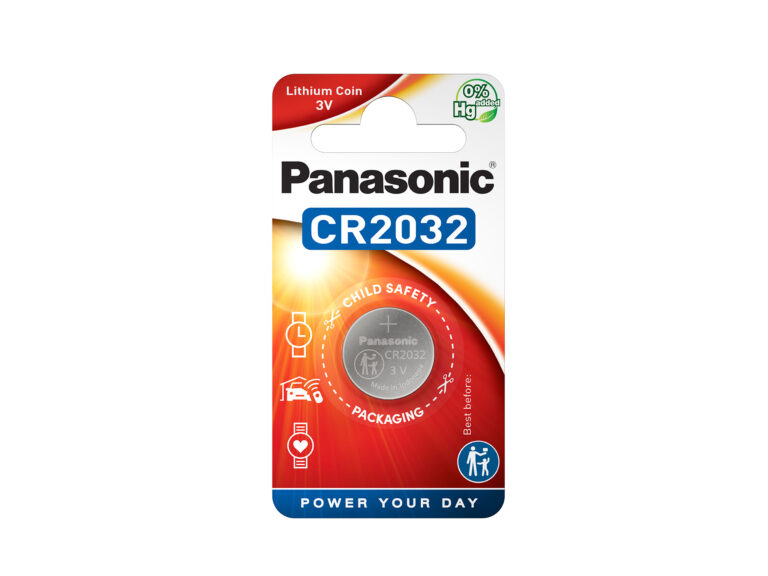 Panasonic CR2032 3V Button Cell Battery For Watch Or Computer - 1Pc