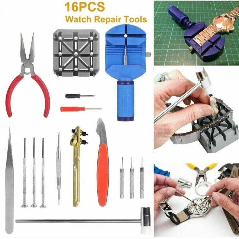 Watch Repair Tools Kits Accessories Set Adjustable Watch Link Pin Remover Watch Band Repair Tool 16 pcs Tools Set