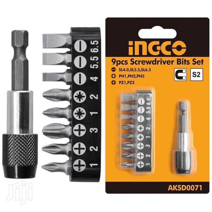 9 Pcs screwdriver bits set INGCO-AKSD0071