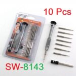 Precision Screwdriver Set 10 in 1 Repair Tool Kit With Magnetic Steel Bits Precision Aluminum Handle and Steel Long Shaft Repair Precision Screwdriver Set