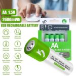 SmarToools RB40 AA 1.5V 2600mWh Rechargeable Battery (4Pcs Set)