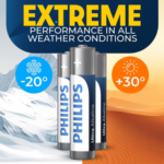 Philips LR03E4B/70 AAA Ultra Alkaline Battery Bundle of 4 Pieces
